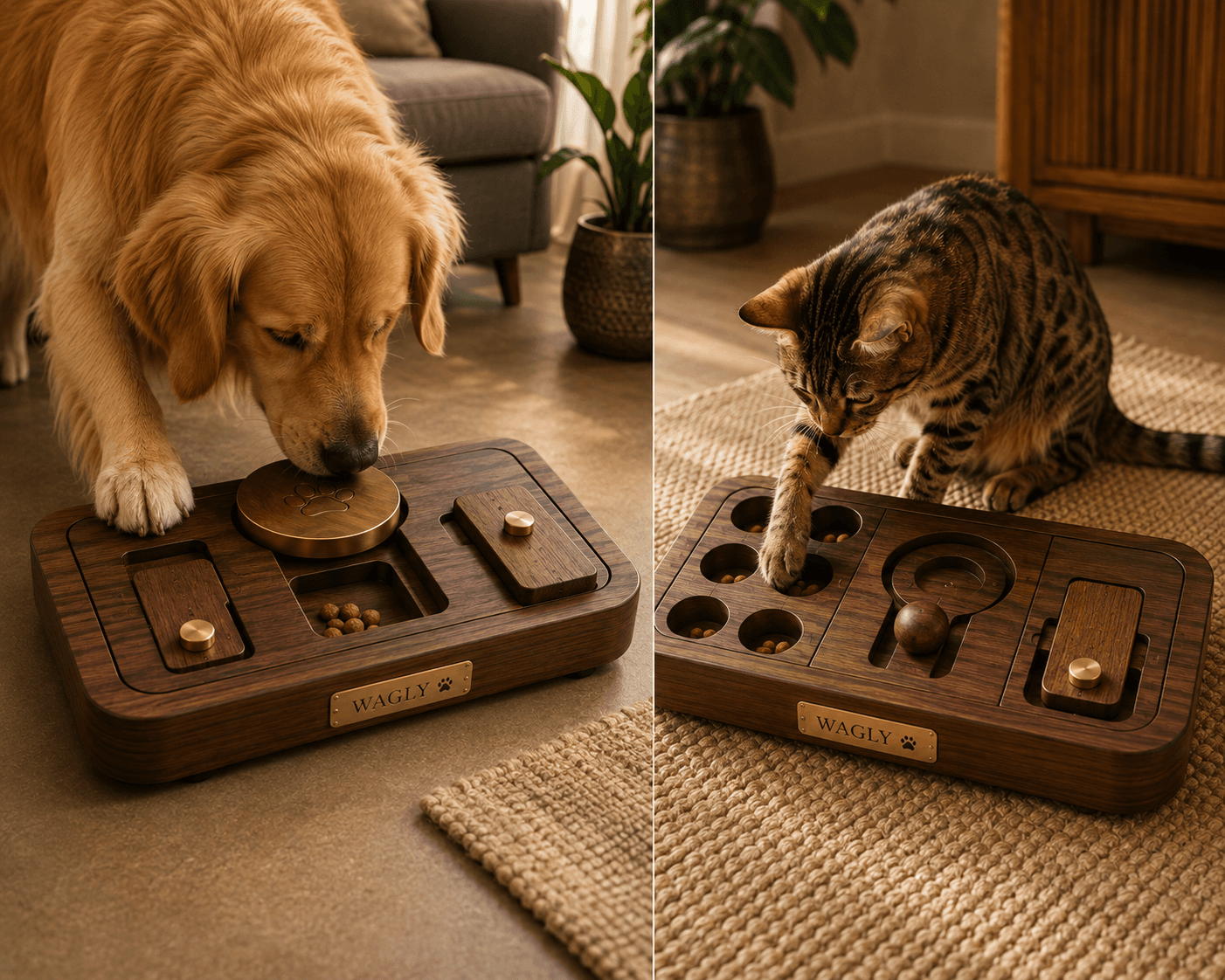 Wagly Hunt, a configurable challenge piece for cats and dogs